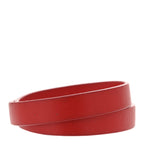 Christian Dior Calfskin Pearl Mise En Dior Tribales Double Wrap Bracelet S Red