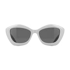 Saint Laurent Sunglasses Cat Eye Full Rim, Ivory Frame and Grey Lens SL68004
