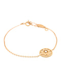 Christian Dior 18K Yellow Gold Diamond Mother of Pearl Rose Des Vents Bracelet