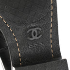 Chanel Calfskin Lace Up Combat Boots  39.5 Black