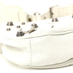 Balenciaga Agneau Arena Le Cagole Shoulder Bag XS Optic White