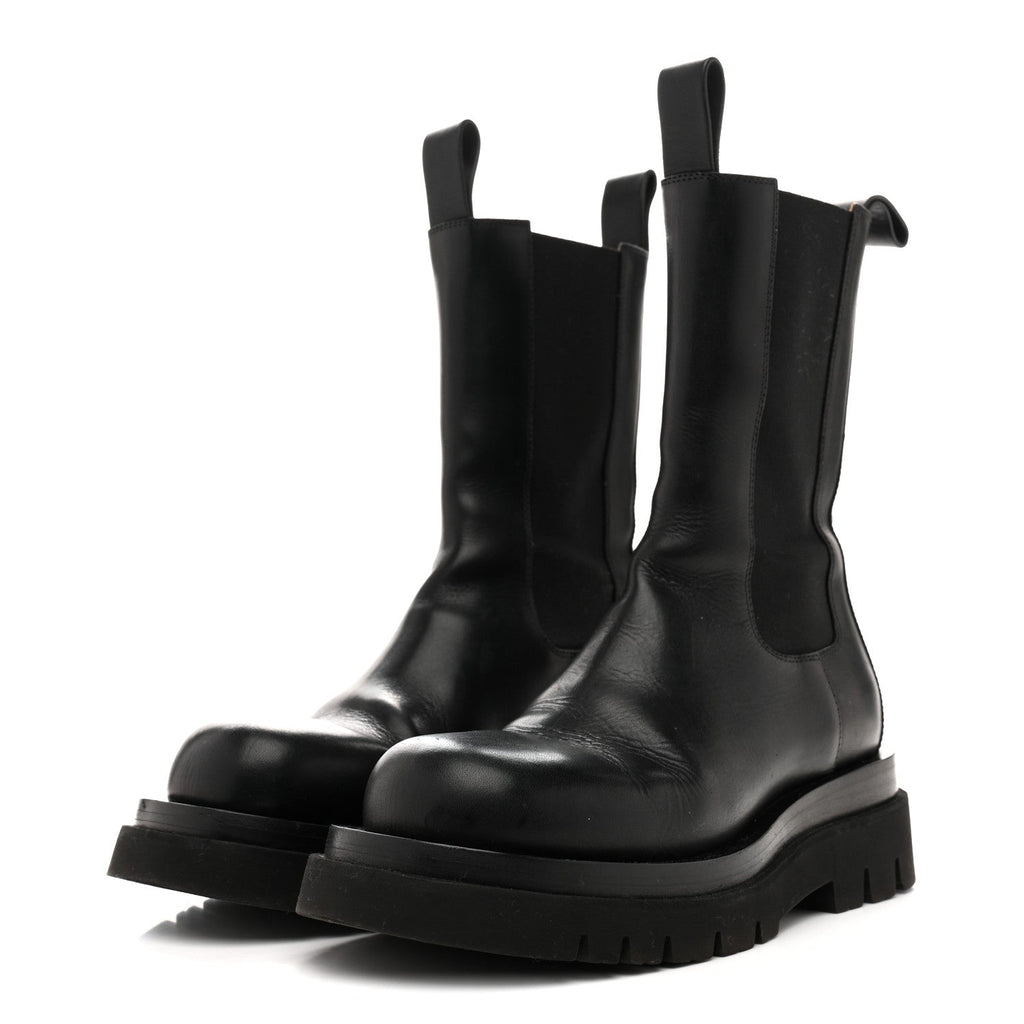 Bottega Veneta Calfskin The Lug Chelsea 55mm Boots 36.5 Black