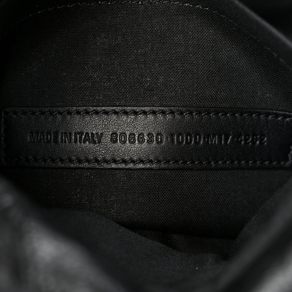 Balenciaga Arena Calfskin Small Monaco Flap Bag Black