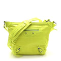 Balenciaga Extra Supple Calfskin Crocodile Embossed Neo Classic Hardware Hobo XS Flou Yellow