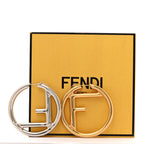 Fendi Metal FF Hoop Earrings Gold Silver