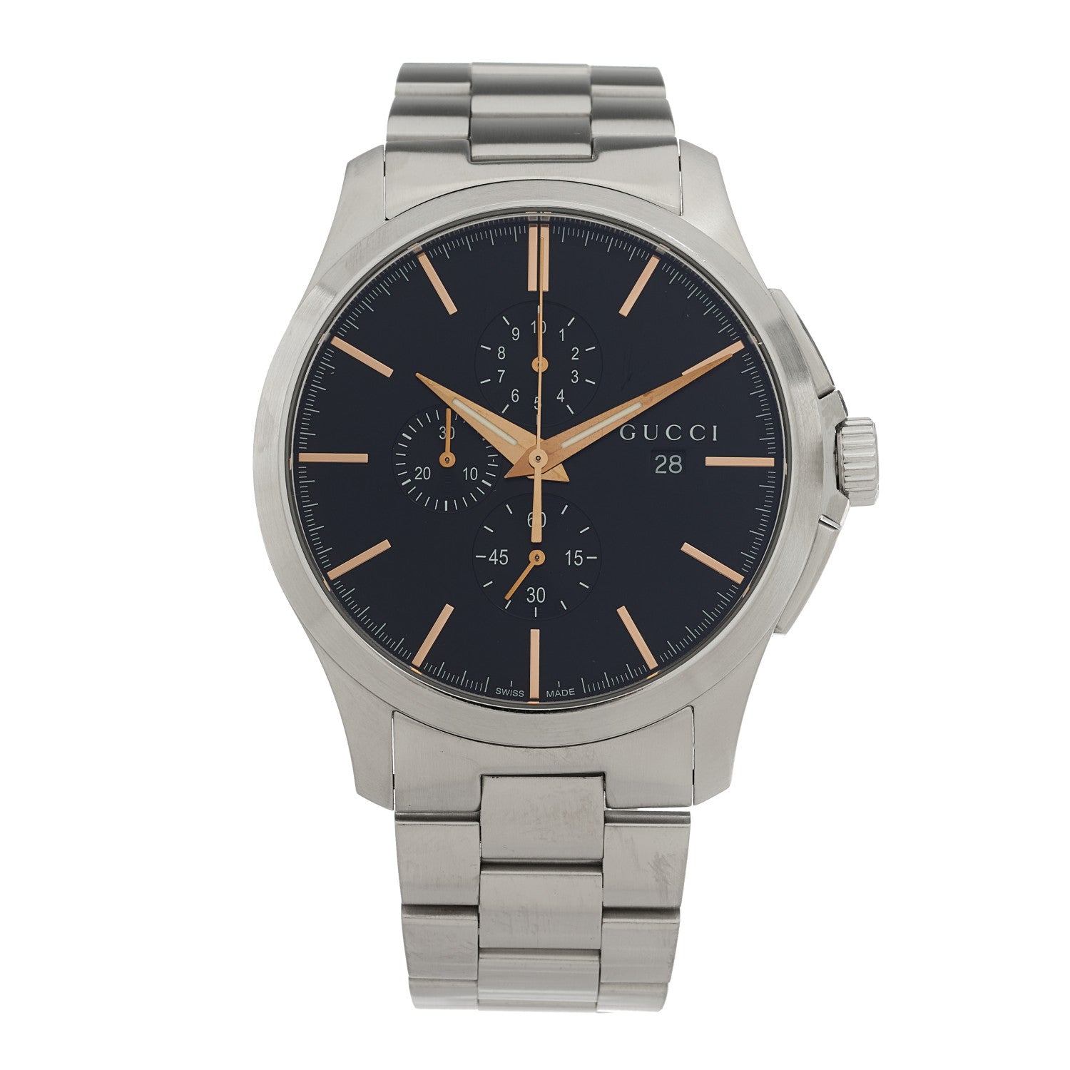 Gucci Stainless Steel 44mm G-Timeless Chronograph Quartz Watch Black