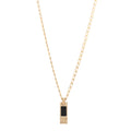 Christian Dior Metal CD Bar Necklace Gold Black