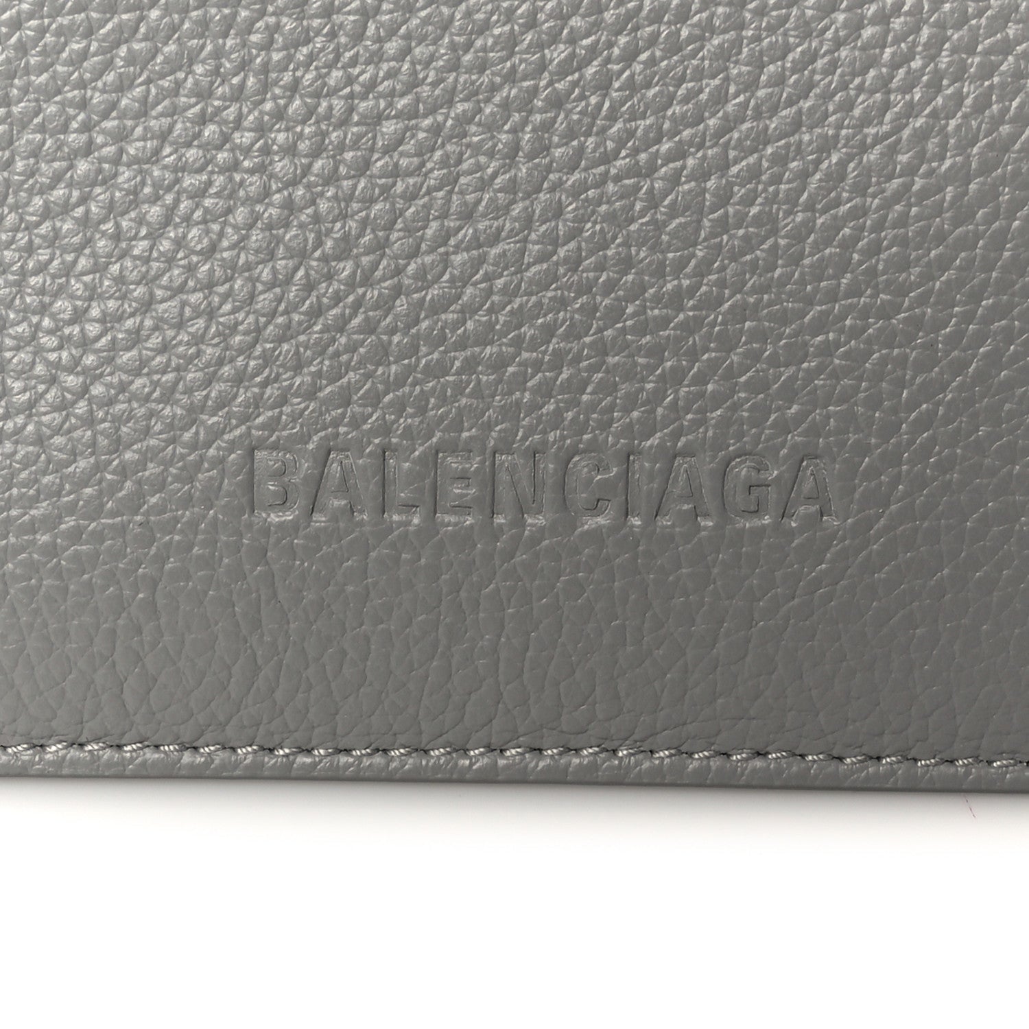 Balenciaga Calfskin Logo Embossed Small Tool 2.0 North-South Tote Balenciaga Grey