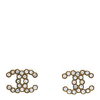 Chanel Crystal City Of Lights CC Earrings Gold