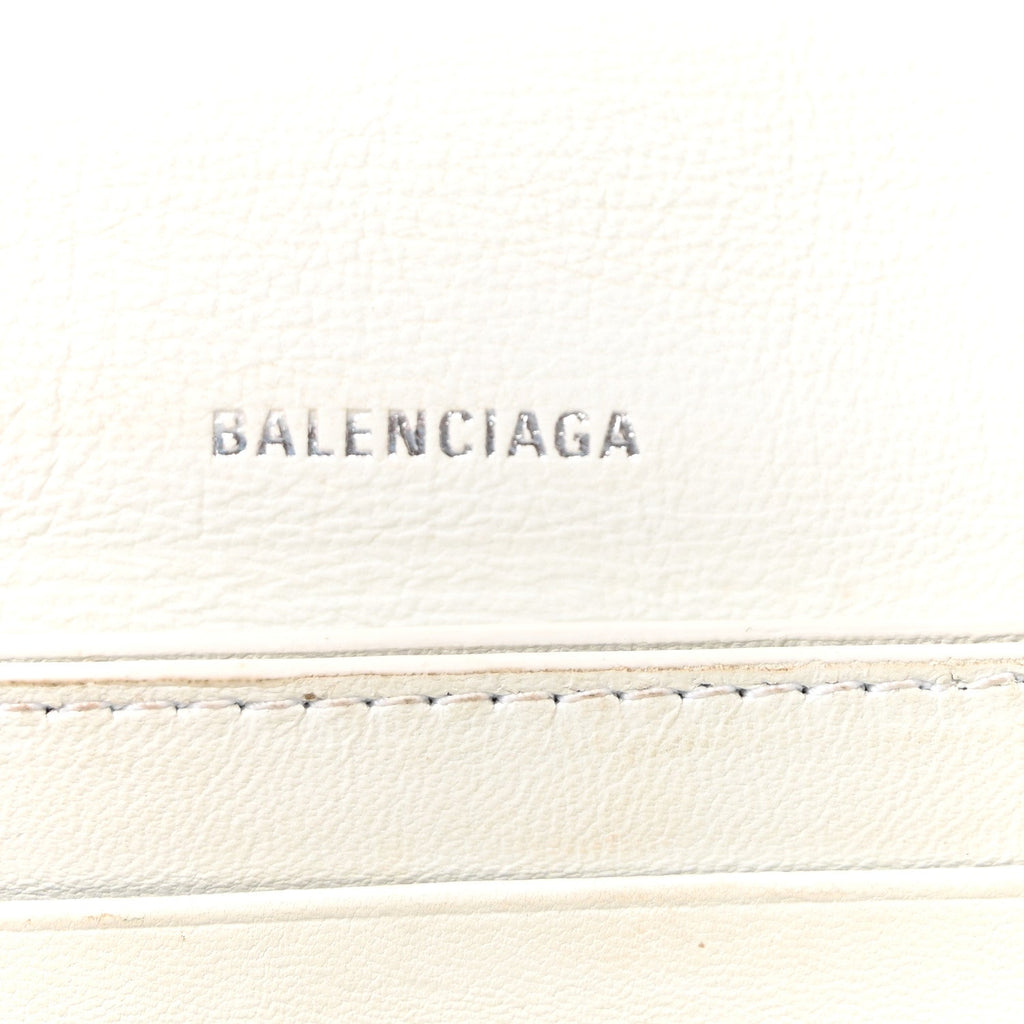 Balenciaga Crushed Calfskin Quilted XS Crush Chain Bag  Optic White