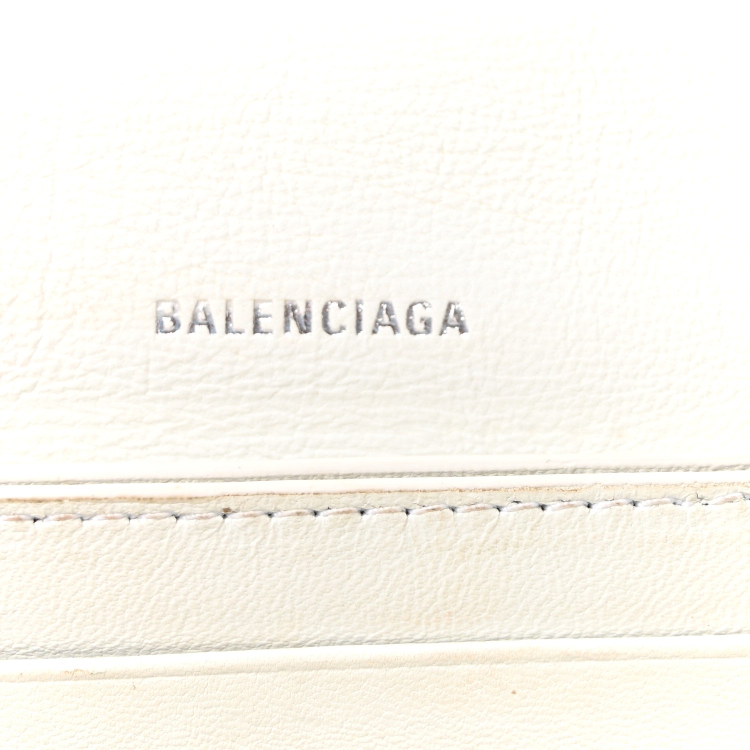 Balenciaga Crushed Calfskin Quilted XS Crush Chain Bag  Optic White