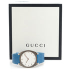 Gucci Stainless Steel Calfskin 38mm 25H Quartz Watch Blue