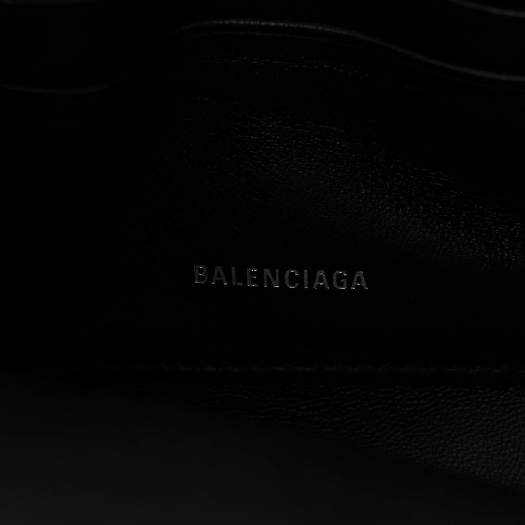 Balenciaga Glitter M Triangle Pouch Argent Black