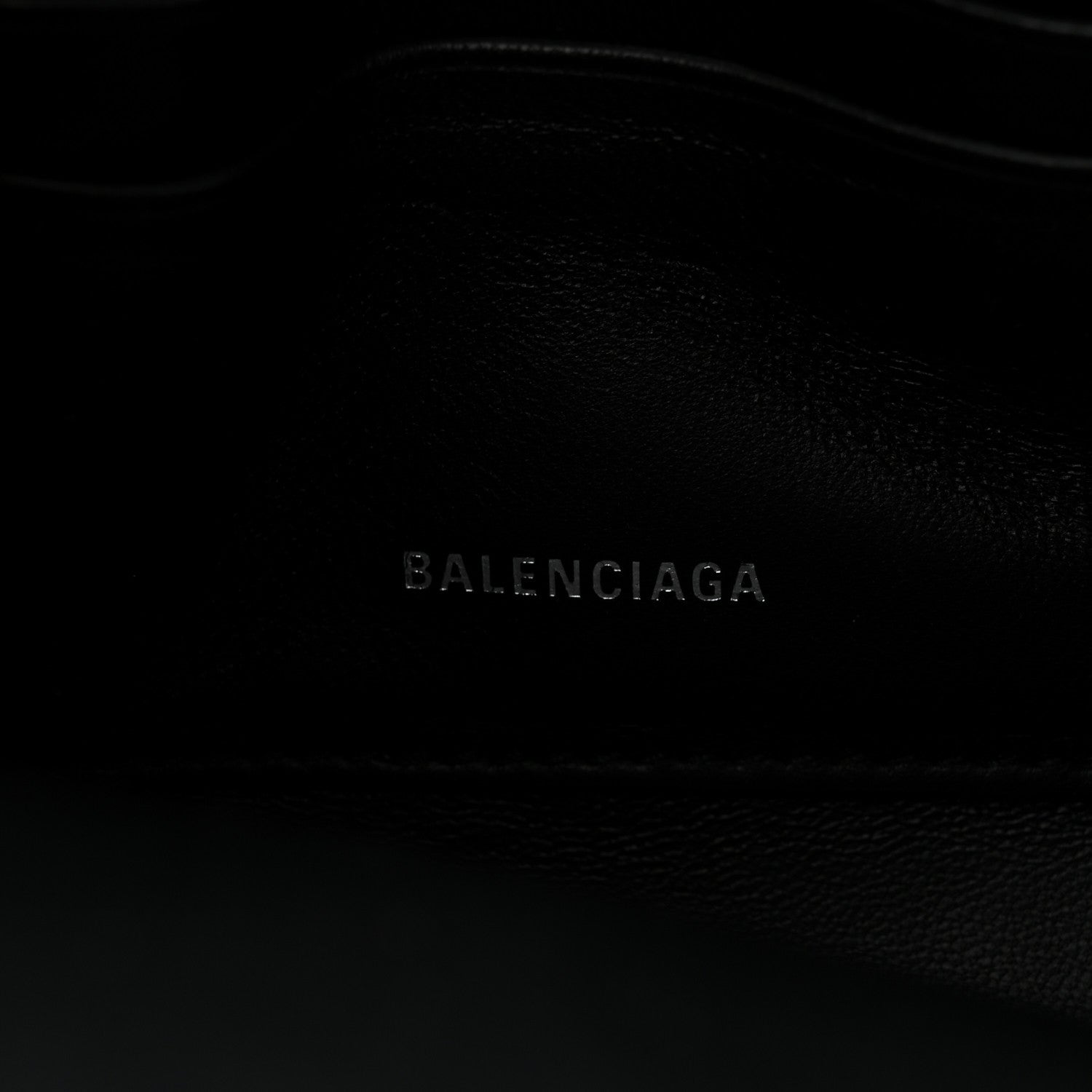 Balenciaga Glitter M Triangle Pouch Argent Black