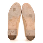 Chanel Lambskin Pearl CC Loafers 36 Beige