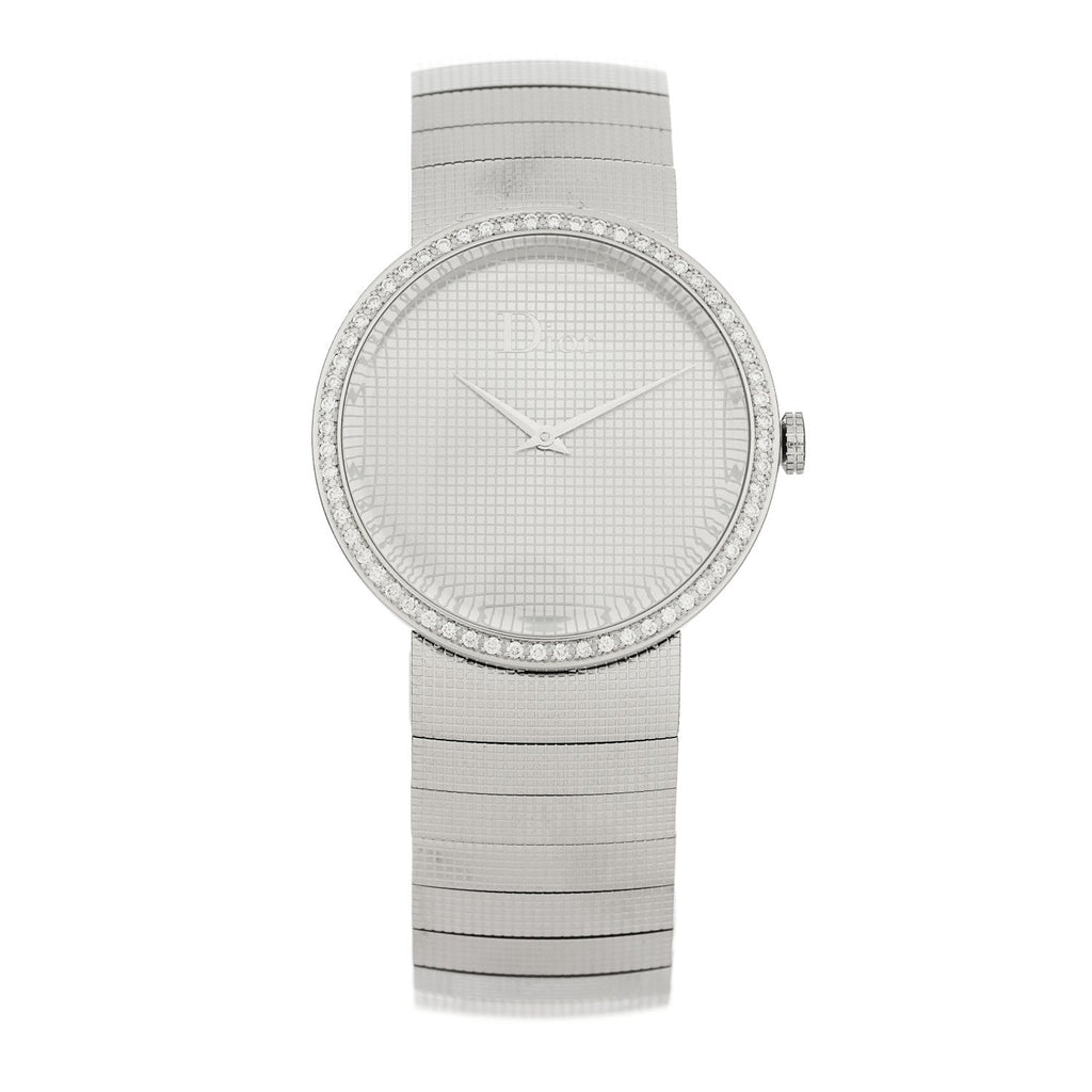 Christian Dior Stainless Steel Diamond Bezel 33mm La D De Dior Quartz Watch