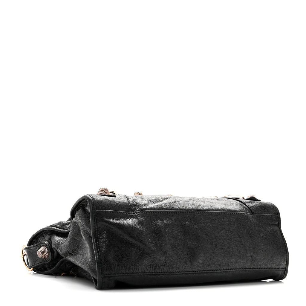 Balenciaga Agneau Giant 21 Rose Gold Hardware City Black
