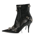 Balenciaga Agneau Arena Cagole 70mm Ankle Boots 37 Black
