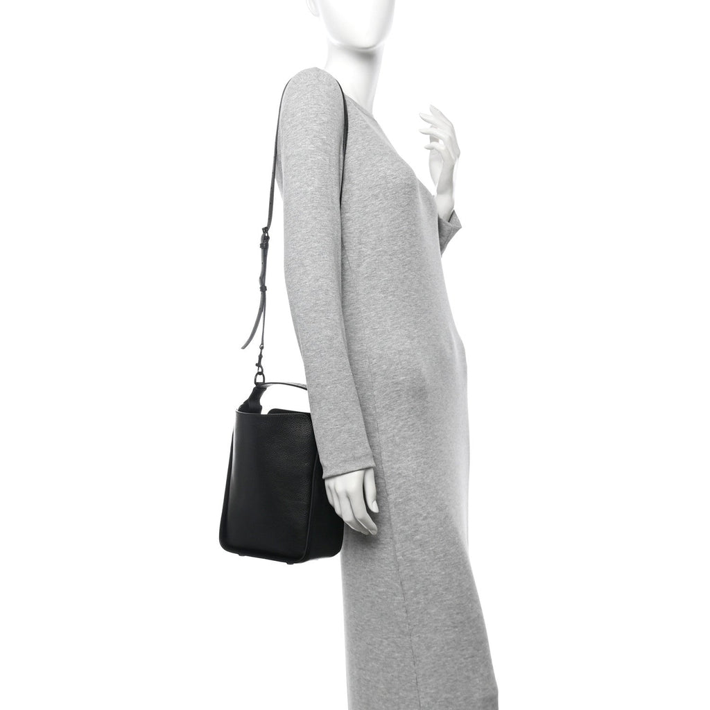 Balenciaga Calfskin Logo XS Tool 2.0 North-South Tote Black