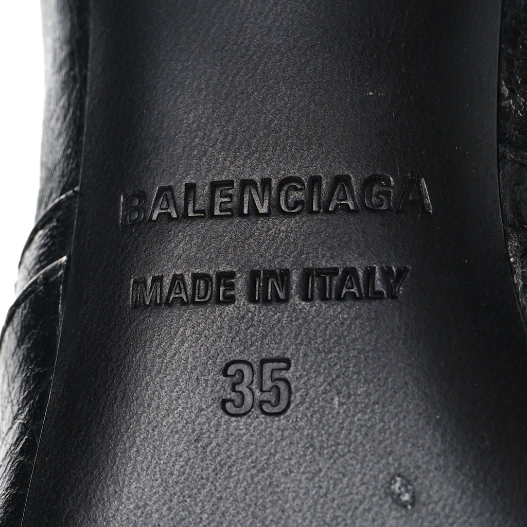 Balenciaga Agneau Arena Cagole 70mm Ankle Boots 35 Black