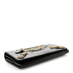 Balenciaga Agneau Giant 12 Gold Hardware Money Wallet Black