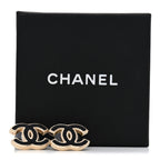 Chanel Metal Enamel CC Earrings Black Gold