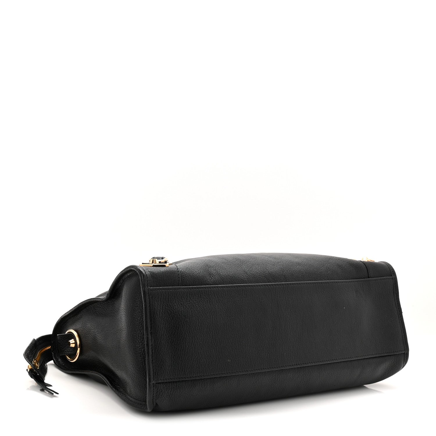 Balenciaga Chevre Gold Metallic Edge Hardware City Black
