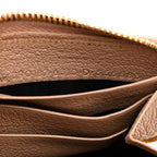 Balenciaga Chevre Gold Metallic Edge Hardware Continental Zip Around Wallet Rose Des Sables