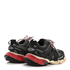 Balenciaga Mesh Nylon Fabric Womens Track Sneakers 35 Black Grey