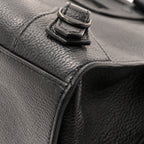 Balenciaga Grained Calfskin Neo Classic Black Hardware Medium City Black