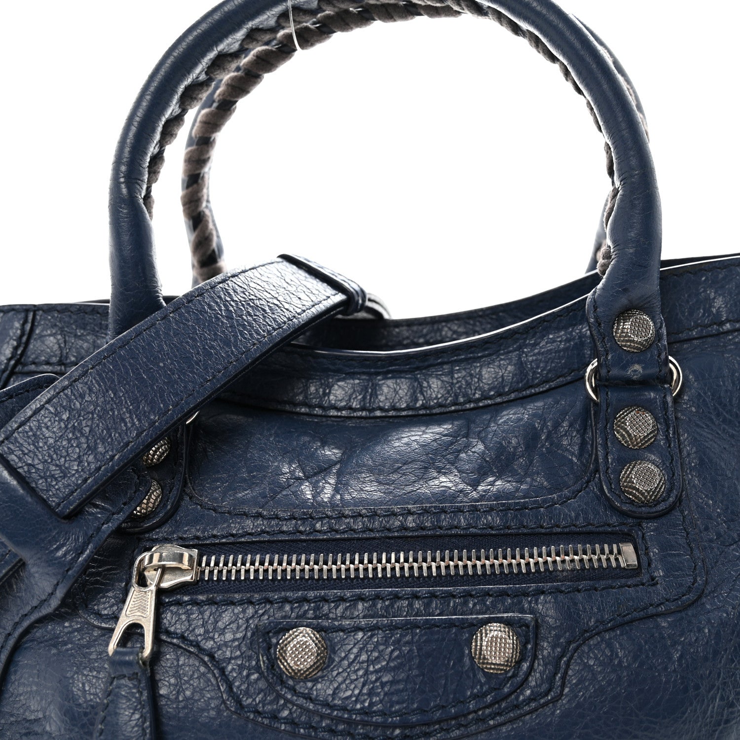 Balenciaga Agneau Giant 12 Silver Hardware S City Bleu Roi