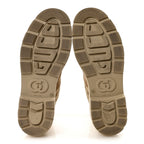 Gucci GG Monogram Web Mens Lug Sole Ankle Boots 7.5 New Sand