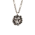 Gucci Metal Lion Head Necklace Silver