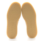 Chanel Suede Calfskin Pearl CC Moccasin Loafers 36.5 Dark Beige