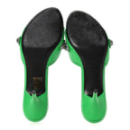 Balenciaga Agneau Arena Cagole 50mm Slide Sandals 37 Vivid Green