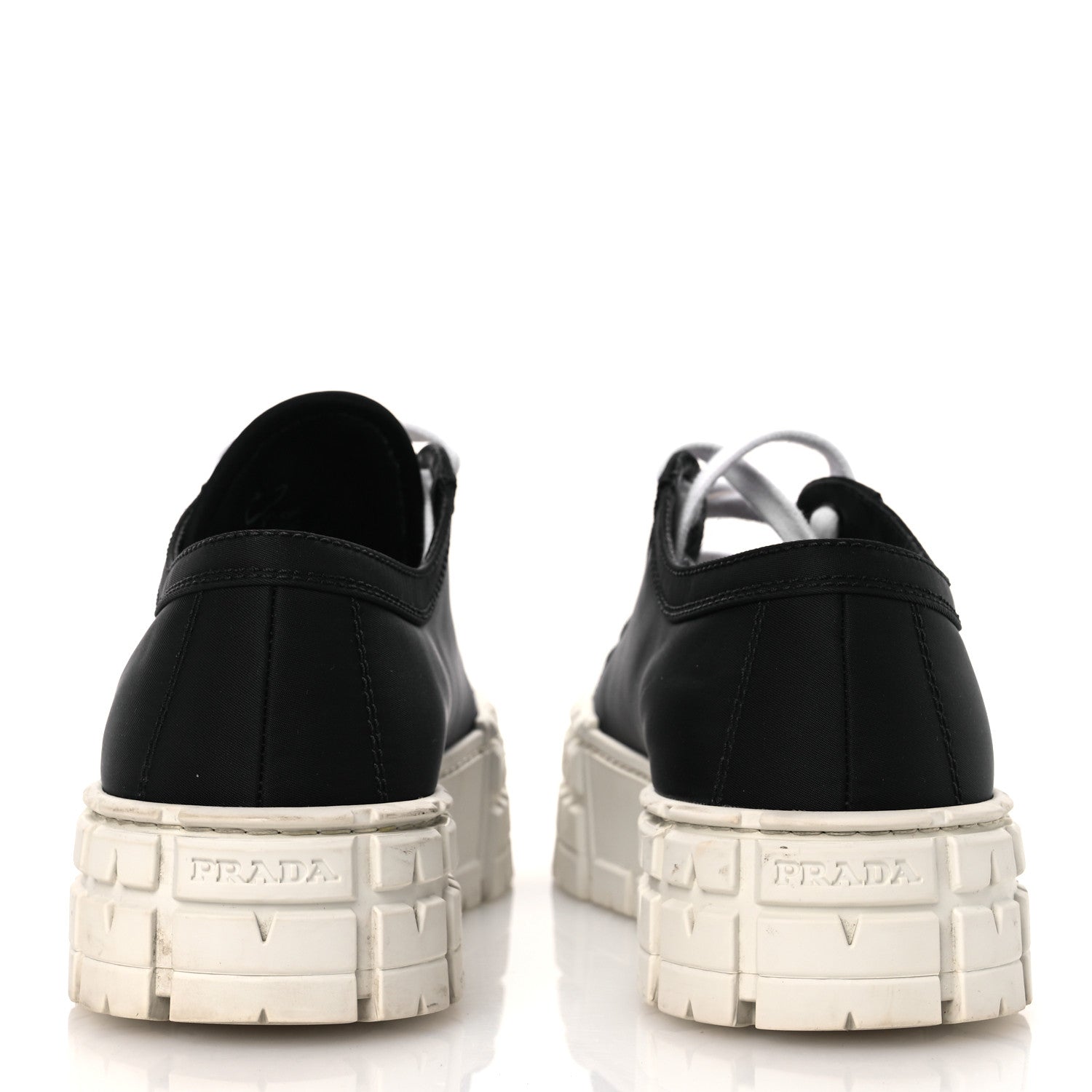 Prada Re-Nylon Gabardine Triangle Logo Double Wheel 50mm Sneakers 41.5 Black