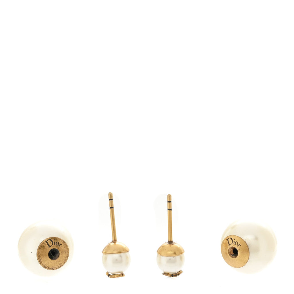 Christian Dior Pearl Bee Star Mise En Dior Tribal Earrings Gold