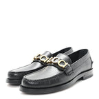Gucci Goatskin Womens Logo 15mm Loafers 35.5 Black