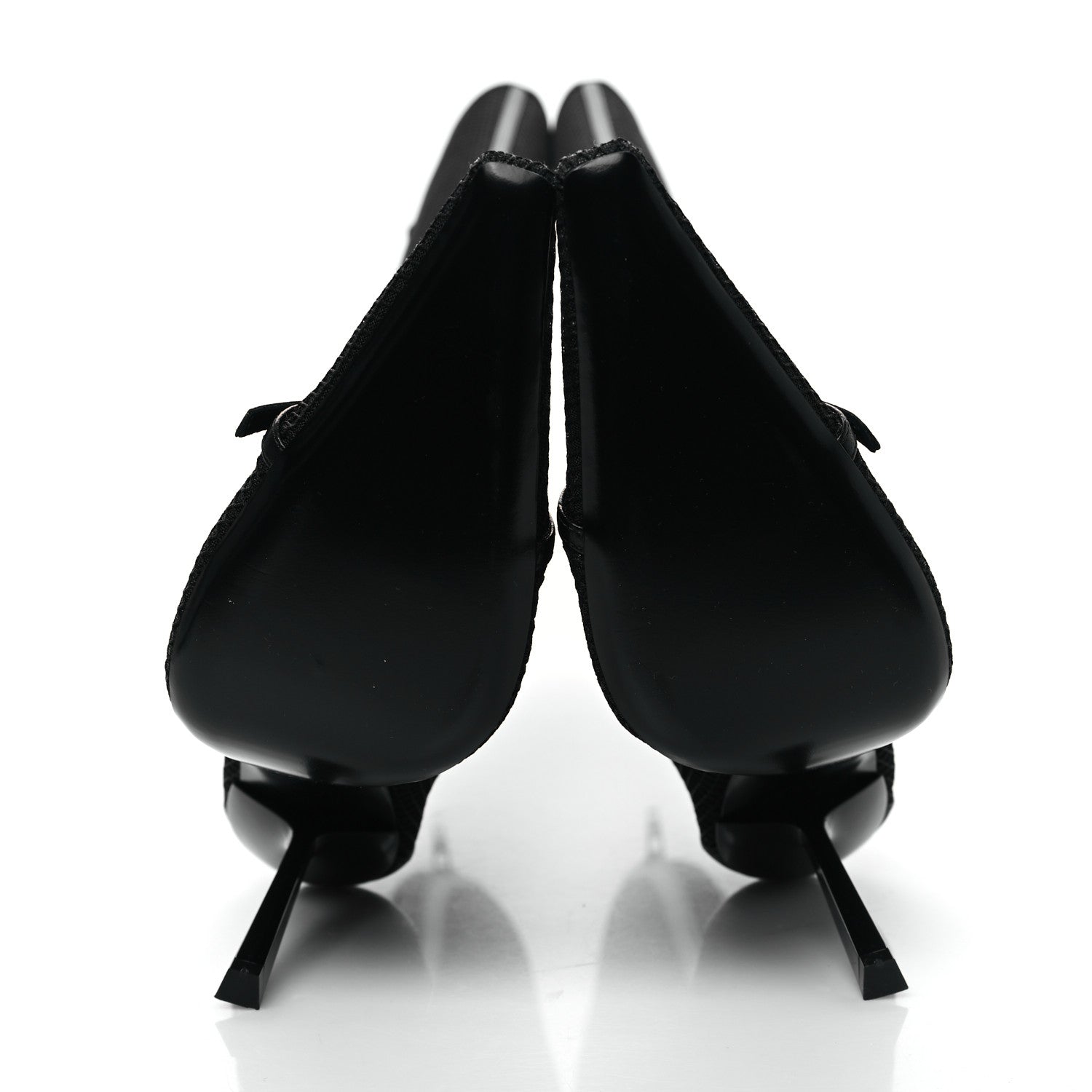 Saint Laurent Mesh Oxails Knee High Boots 40 Black