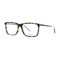 Saint Laurent Eyeglasses Square Full Rim, Havana Frame and Clear Demo Lenses Lens SL454005