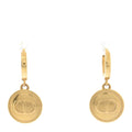 Christian Dior Metal CD Earrings Aged Gold
