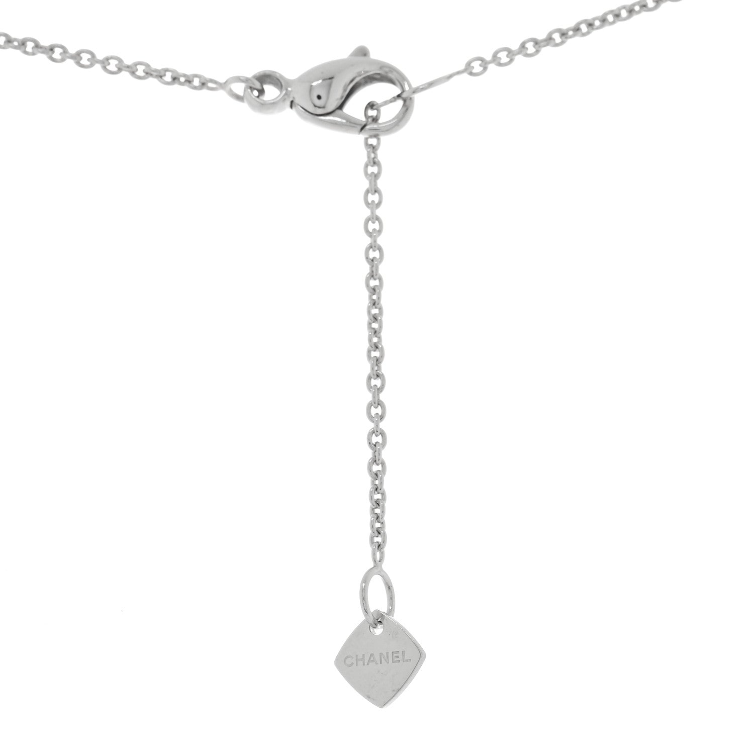 Chanel 18K White Gold Coco Crush Pendant Necklace
