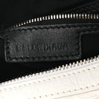 Balenciaga Agneau Arena Mini Le Cagole Duffle Crossbody Bag Optic White