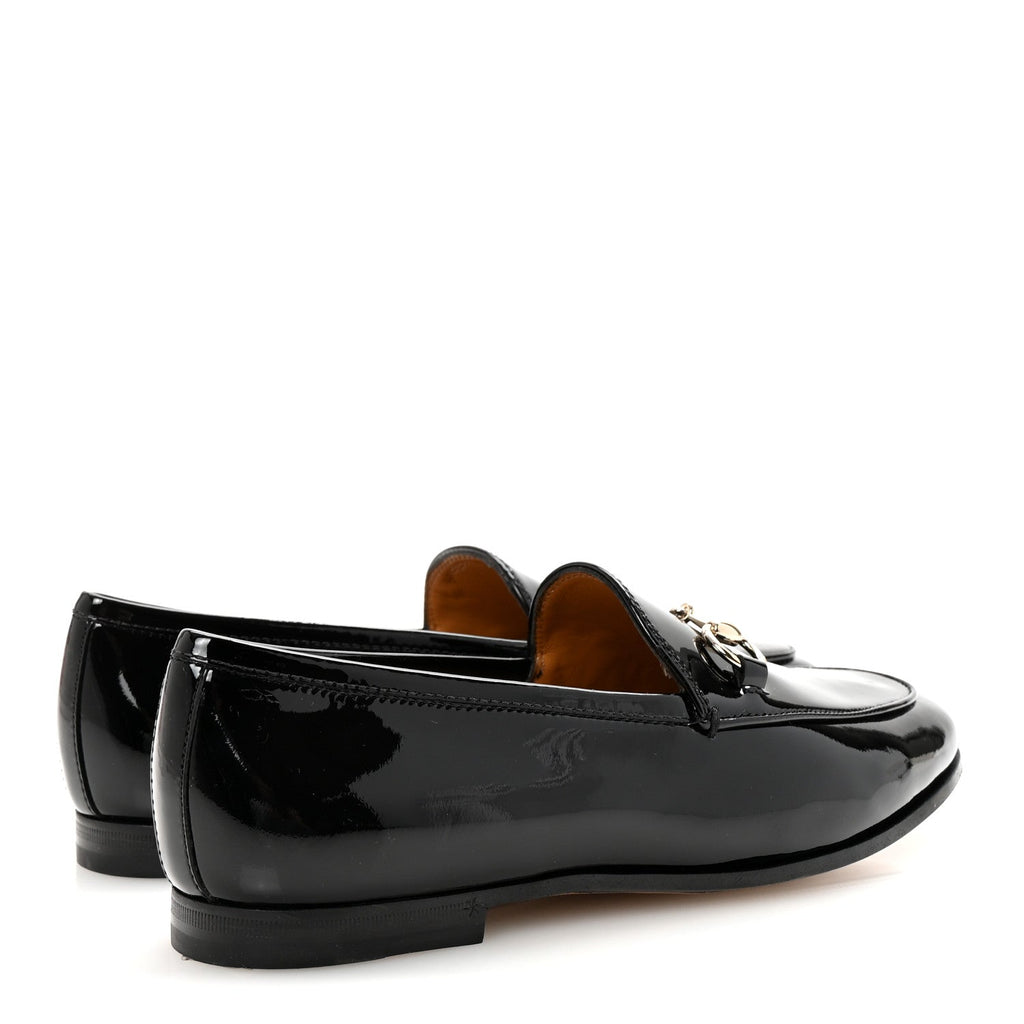 Gucci Patent Women's Jordaan Loafers  35.5 Black