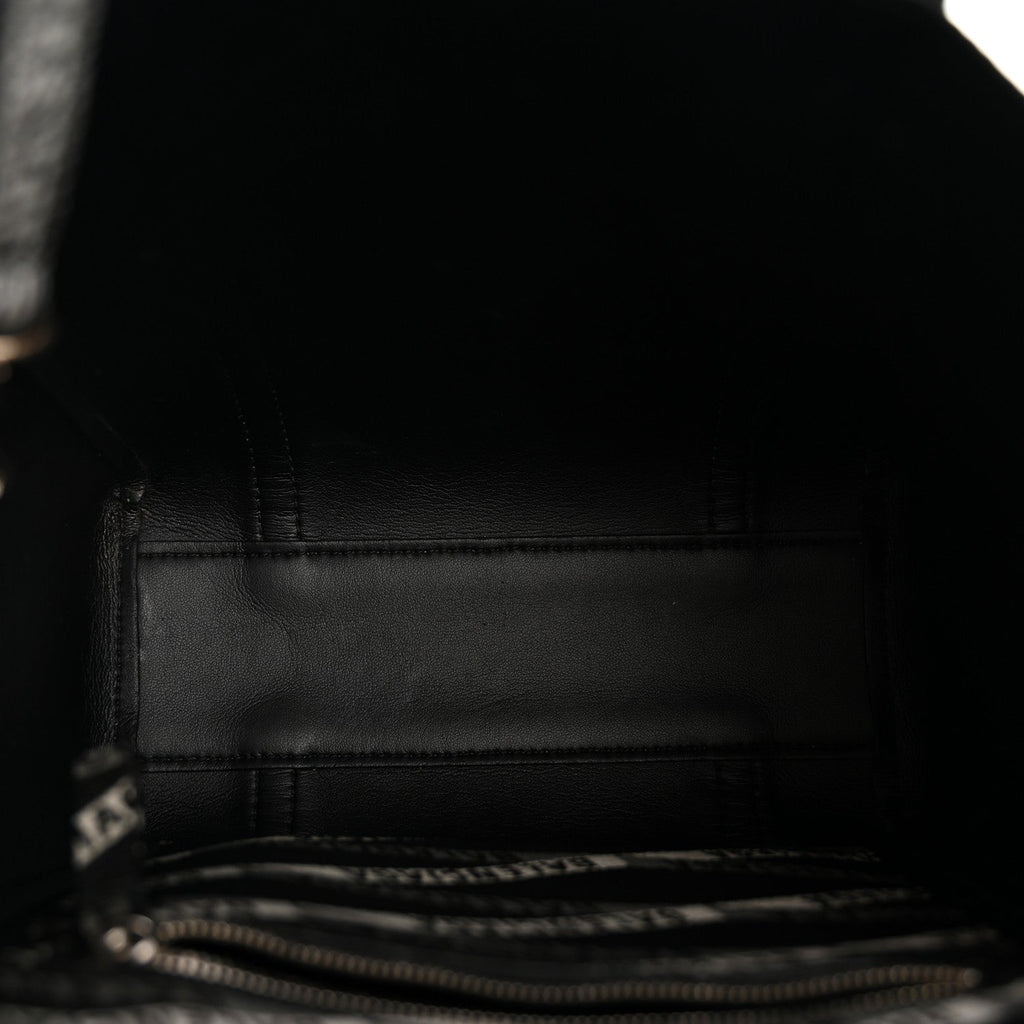 Balenciaga Coated Canvas Losange Monogram XXS Tote Black Grey