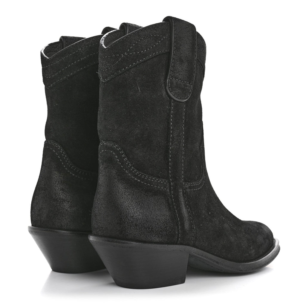 Saint Laurent Suede Eastwood Western Boots 35 Black