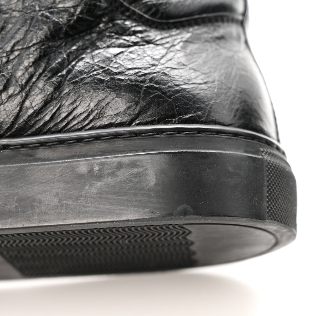 Balenciaga Agneau Arena Opaque Womens High Top Sneakers 41 Black