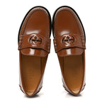 Gucci Millennial Ribot Cut Out Interlocking G Loafers 35 Cuir