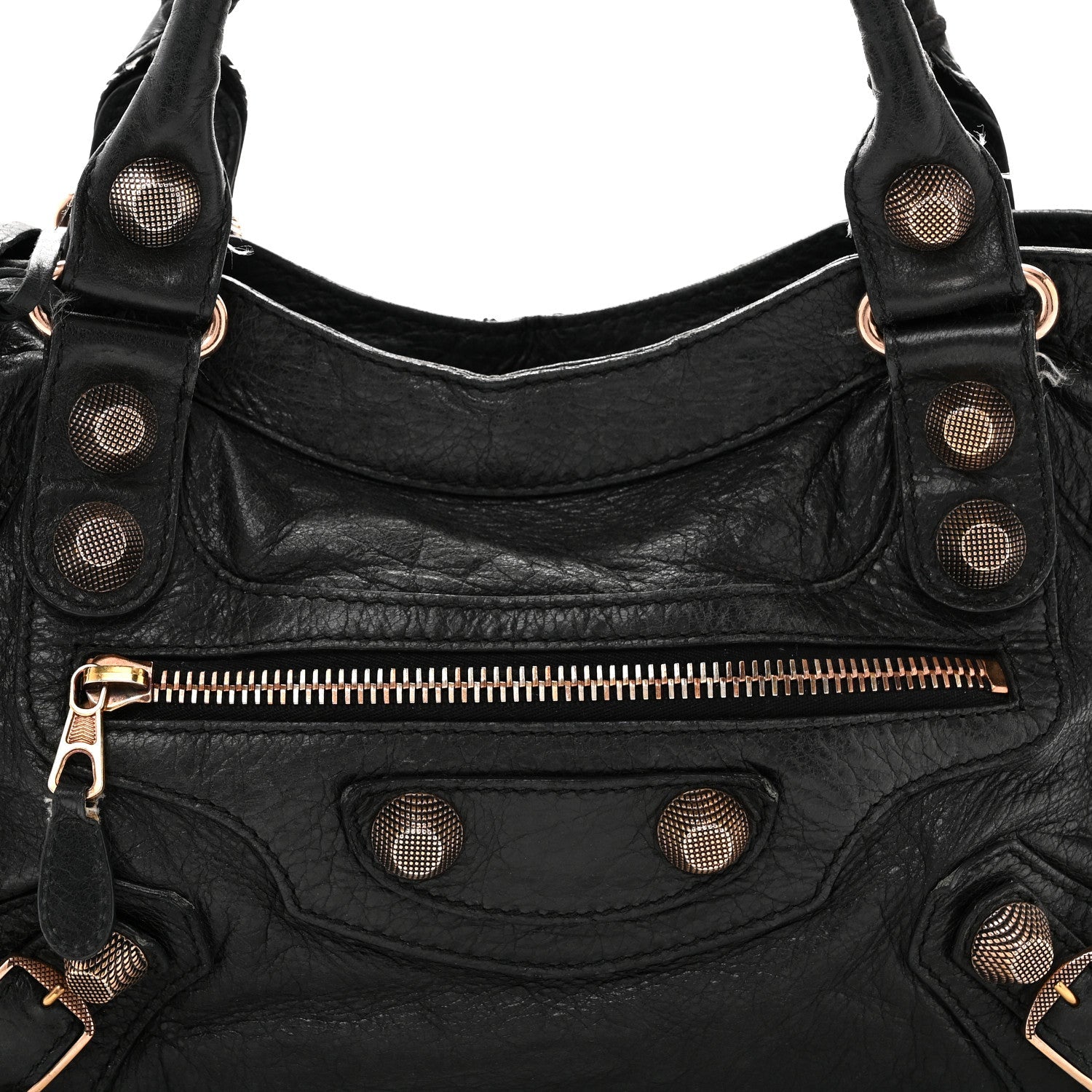 Balenciaga Agneau Giant 21 Rose Gold Hardware City Black