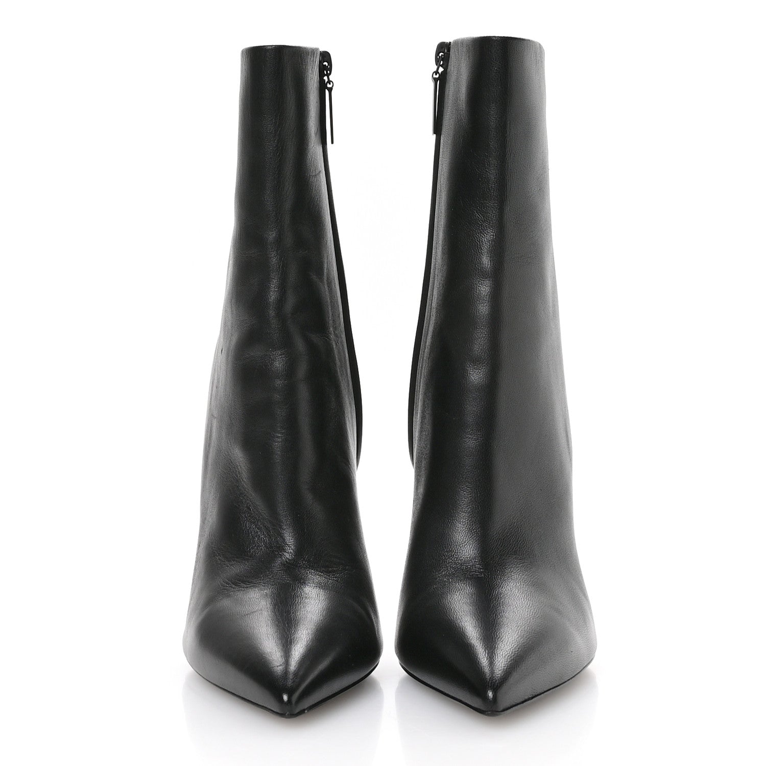 Saint Laurent Calfskin Opyum Ankle Boots 40 Black